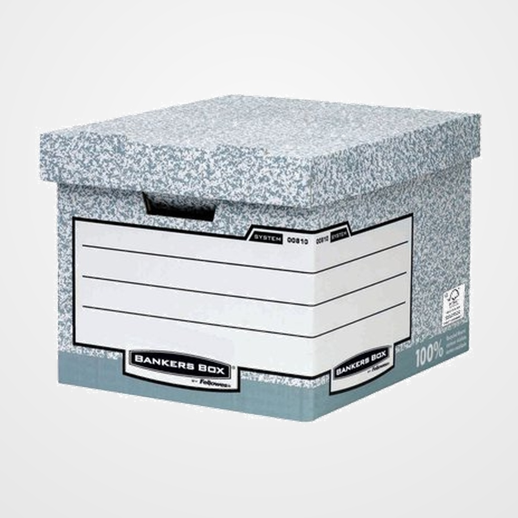 CONTENEDOR de ARCHIVOS FELLOWES BANKERS BOX 390x333x285mm GRIS para 4 archivadores tamaño  A4