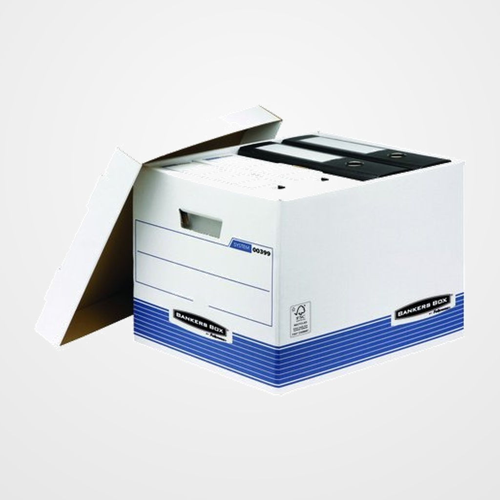 CONTENEDOR de ARCHIVOS FELLOWES BANKERS BOX 430x380x287mm AZUL para 4 archivadores tamaño  Fº
