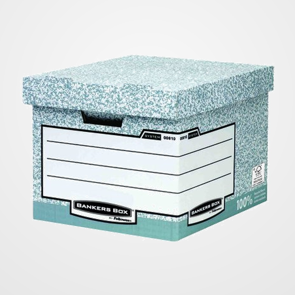 CONTENEDOR de ARCHIVOS FELLOWES BANKERS BOX 430x380x287mm GRIS para 4 archivadores tamaño  Fº