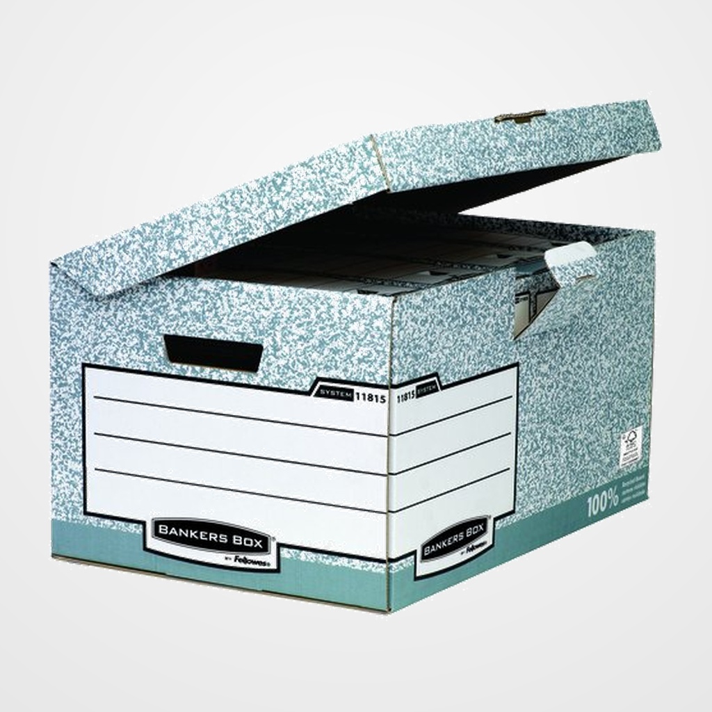 CONTENEDOR de ARCHIVOS FELLOWES BANKERS BOX 545x378x293mm TAPA FIJA GRIS