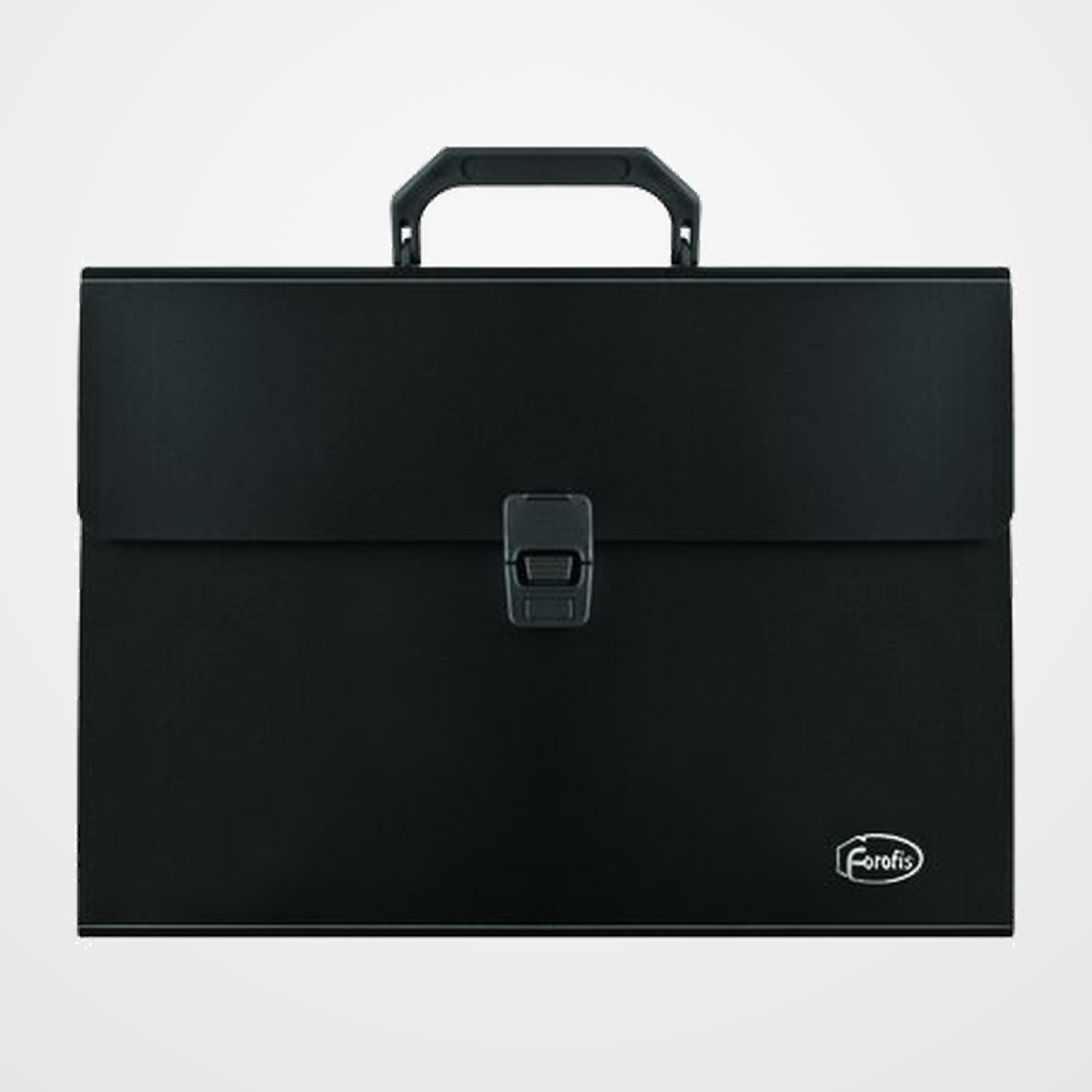CLASIFICADOR ACORDEON FOROFIS PP OPACO A4 13 DPTOS CON ASA Y  BROCHE NEGRO