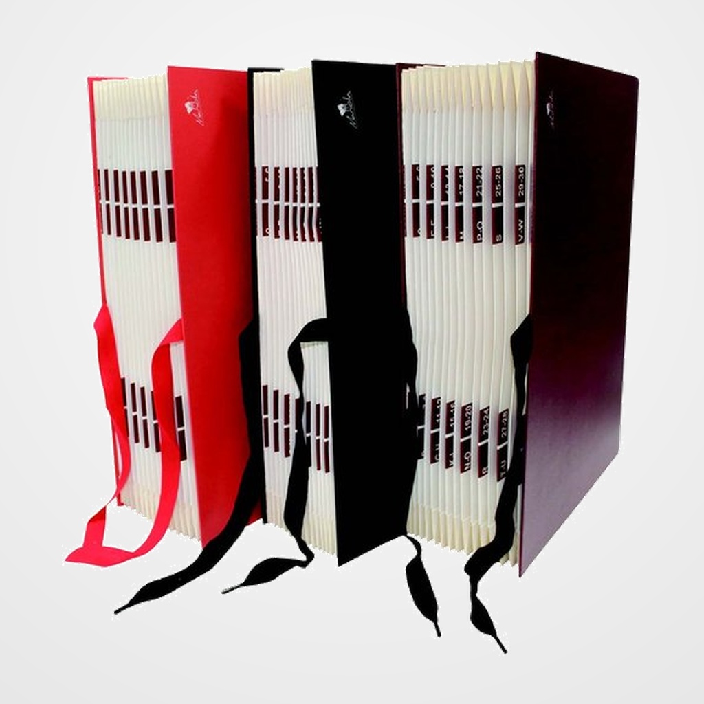 CLASIFICADOR ACORDEON MARIOLA GELTEX 4º 20 DPTOS.(A-Z) ROJO