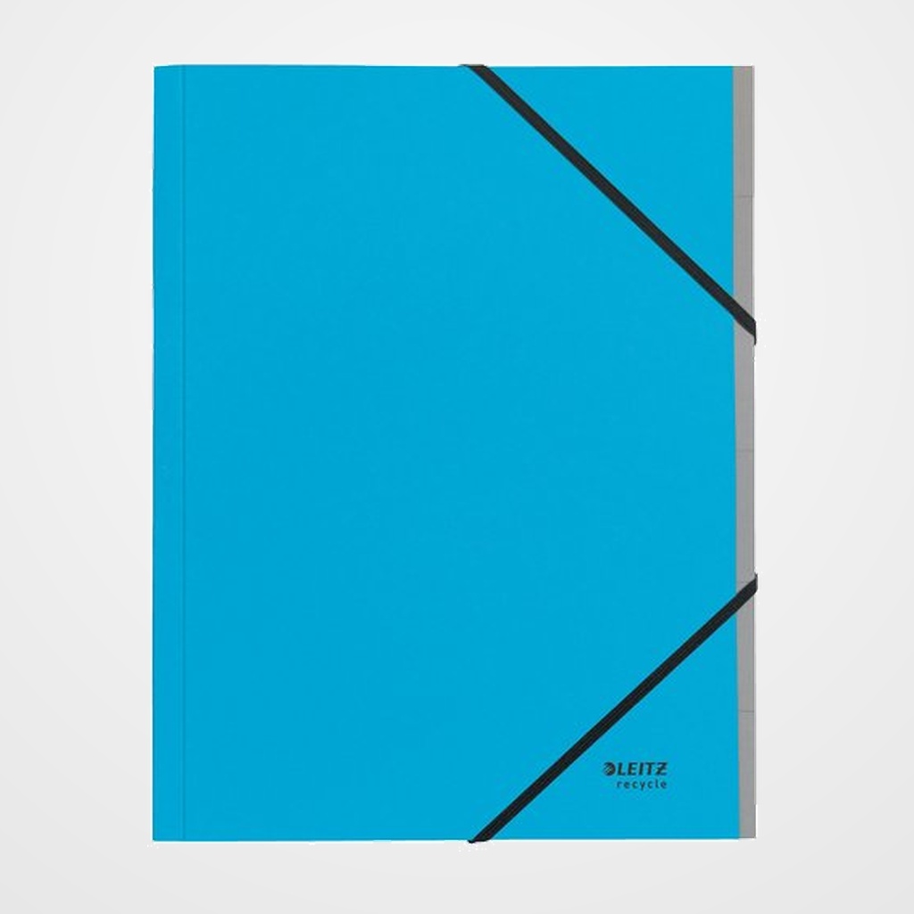 CARPETA CLASIFICADORA LEITZ RECYCLE CARTON A4 6 SEPARAD.con GOMAS AZUL
