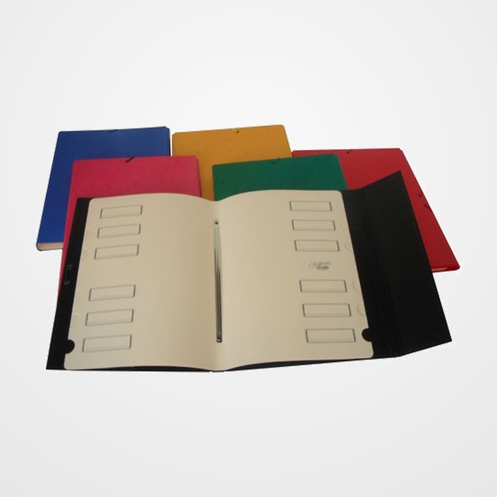 CARPETA CLASIFICADORA SARO CARTON FORR. Fº PROL.12 DPTOS.con GOMAS y SOLAPA 6 col.surt.