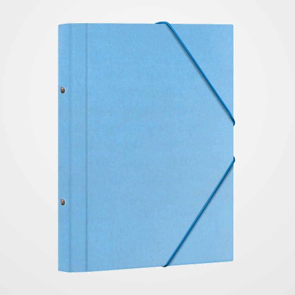 CARPETA CLASIFICADORA DOHE CARTON PLASTIF. Fº 12 DPTOS.GOMAS y SOLAPA AZUL CLARO