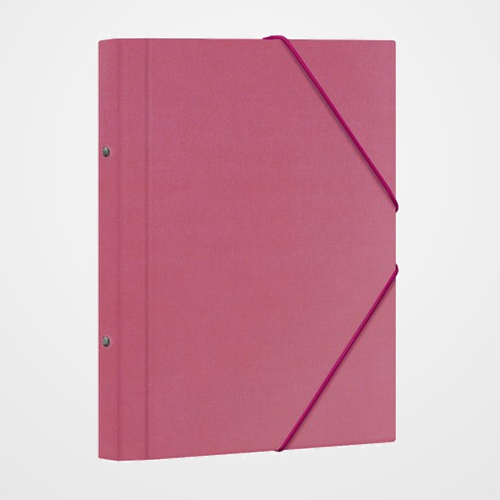 CARPETA CLASIFICADORA DOHE CARTON PLASTIF. Fº 12 DPTOS.GOMAS y SOLAPA ROSA
