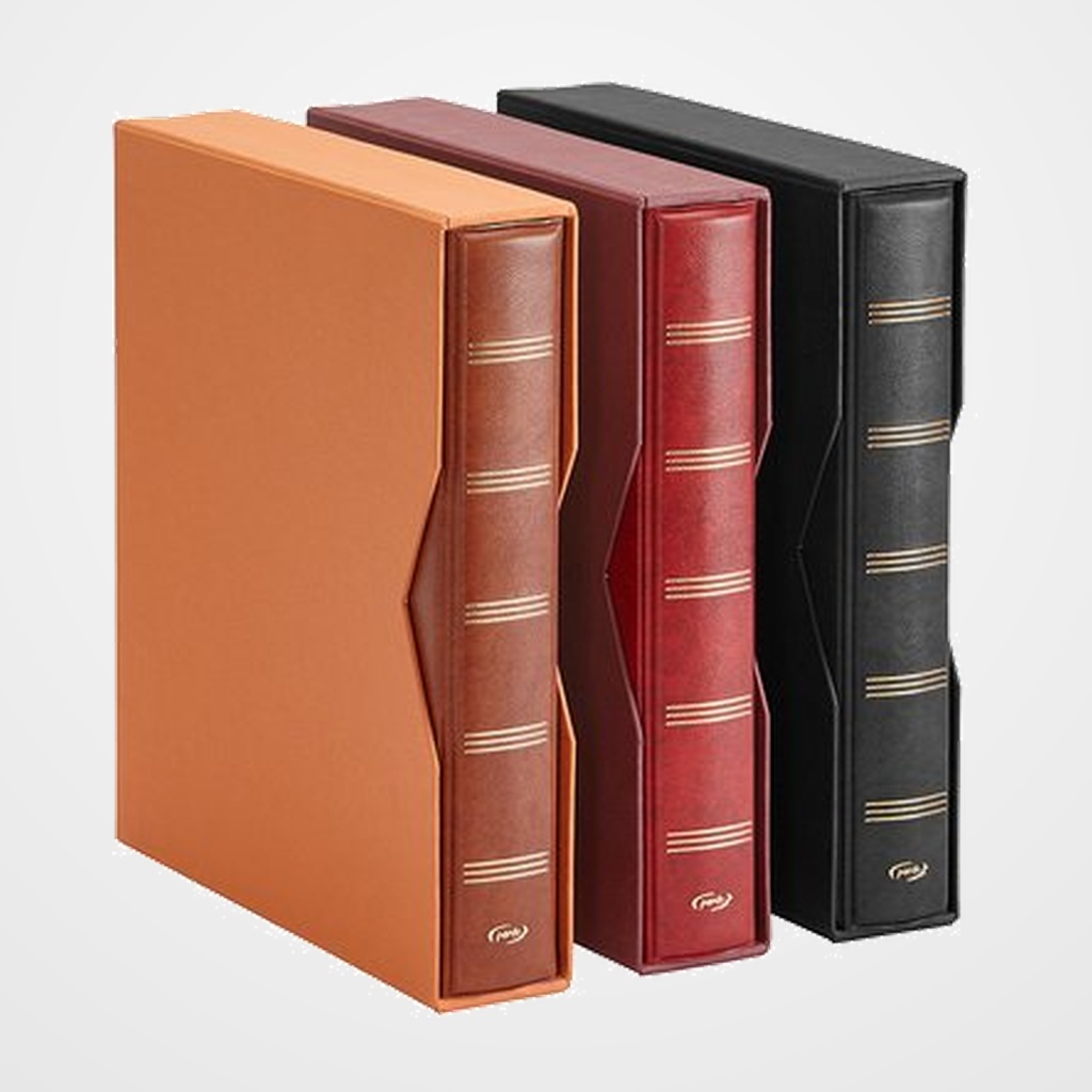 ALBUM de BILLETES PARDO 4 anillas UNIVERSAL NEGRO