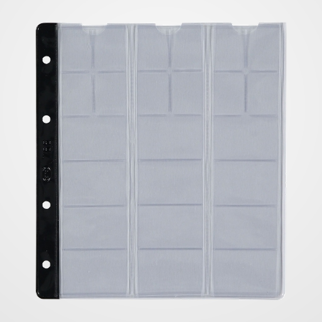 FUNDA para ALBUM de MONEDAS PARDO con LOMO RFZO.NEGRO especial EUROS 12+12 aloj.