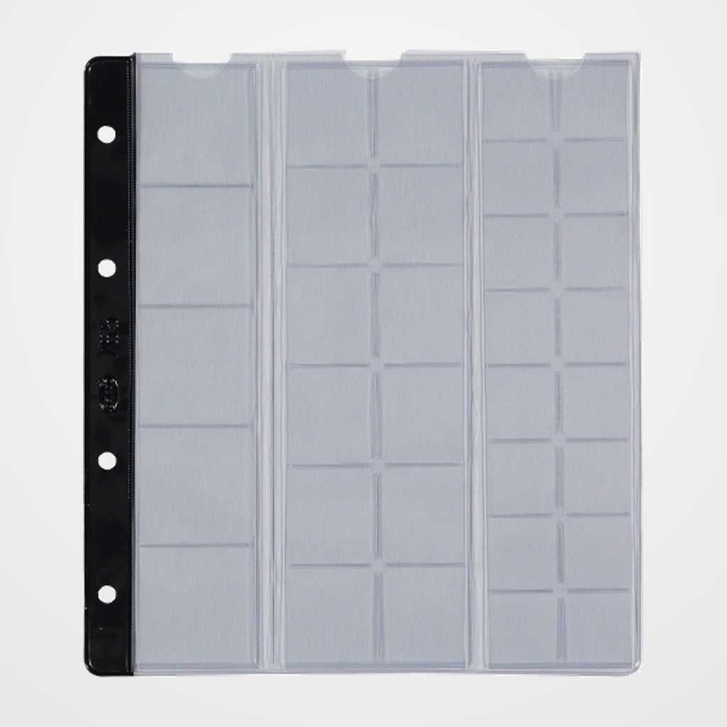 FUNDA para ALBUM de MONEDAS PARDO con LOMO RFZO.NEGRO Ø 22, 29 y 37mm (16+12+5 aloj.)