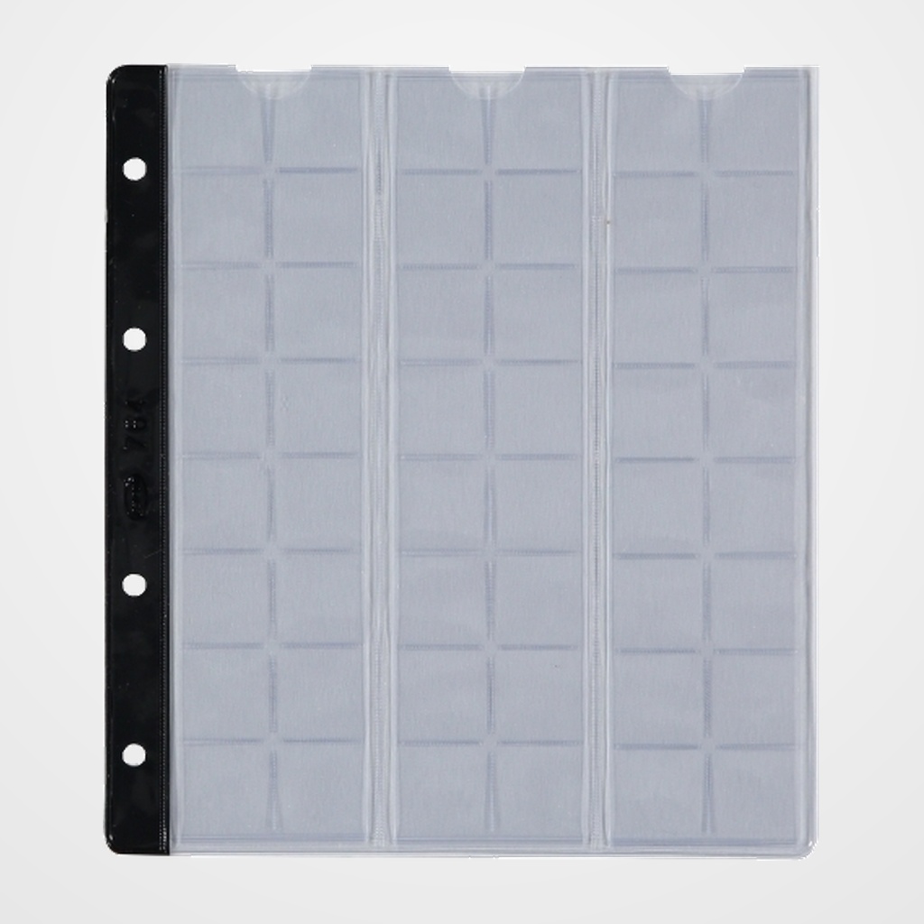 FUNDA para ALBUM de MONEDAS PARDO con LOMO RFZO.NEGRO Ø 22mm 48 aloj.