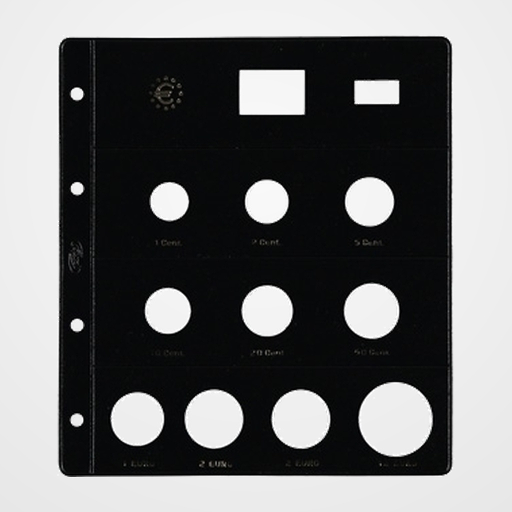 FUNDA para ALBUM de MONEDAS PARDO tipo CLARABOYA EUROS 10 aloj. (especial 2+12)