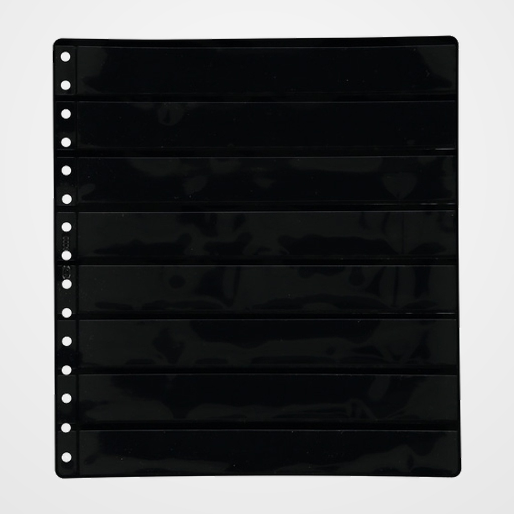 FUNDA para ALBUM de SELLOS PARDO LAM.C.NEGRA 8 aloj.lado