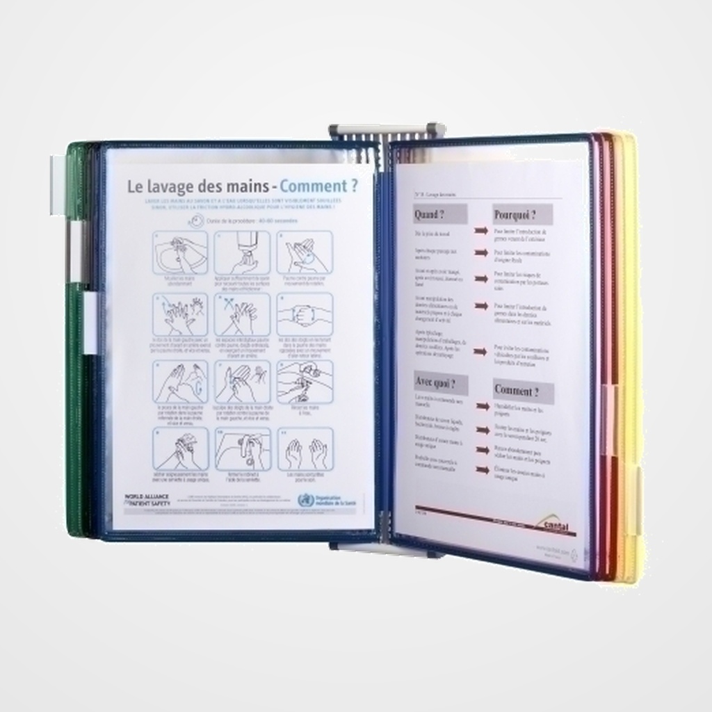 FUNDA TARIFOLD CLASIFICADOR de PARED COLORES SURTIDOS de 10 A4