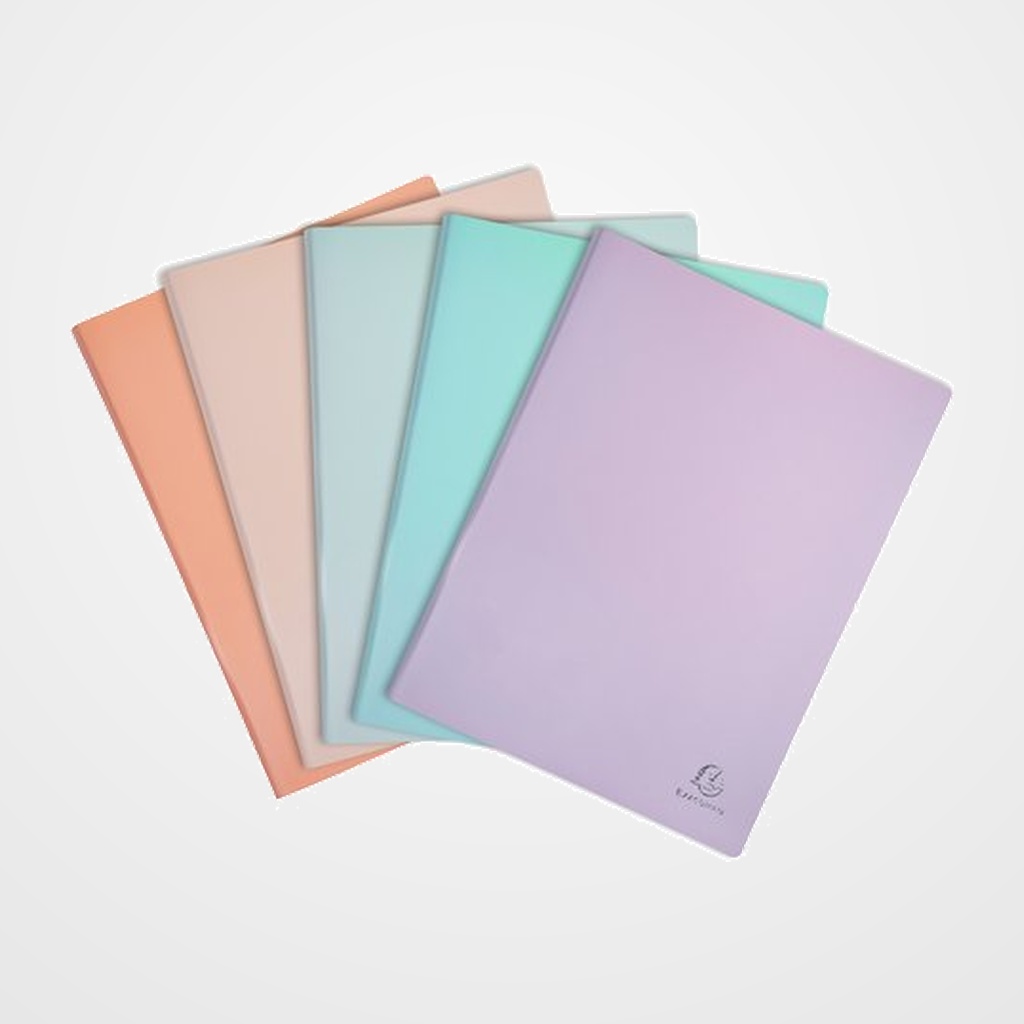 CARPETA FUNDAS (TARIFARIO) EXACOMPTA AQUAREL PP SEMI-RIGIDO A4 50 F. SURTIDO (5 col.)