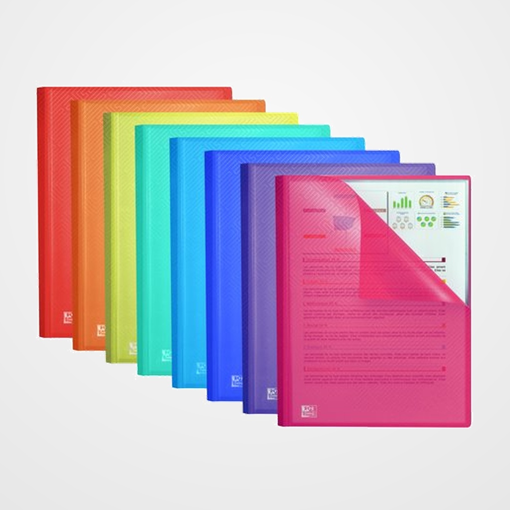 CARPETA FUNDAS (TARIFARIO) OXFORD/ELBA URBAN PP TRANSLUCIDO A4+ 100 F. SURTIDO (8 colores)