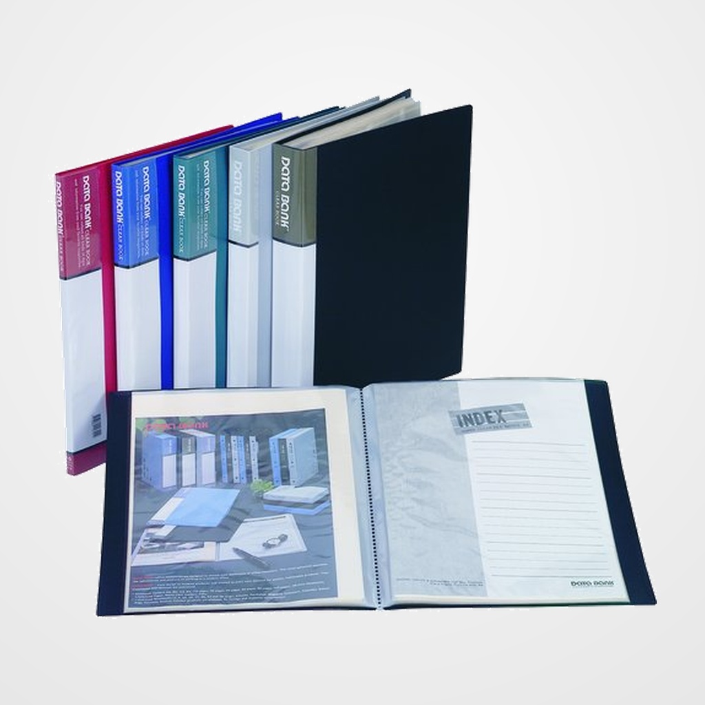 CARPETA FUNDAS (TARIFARIO) DATA BANK PP RIGIDO A4 100 F. C/CAJA NEGRO