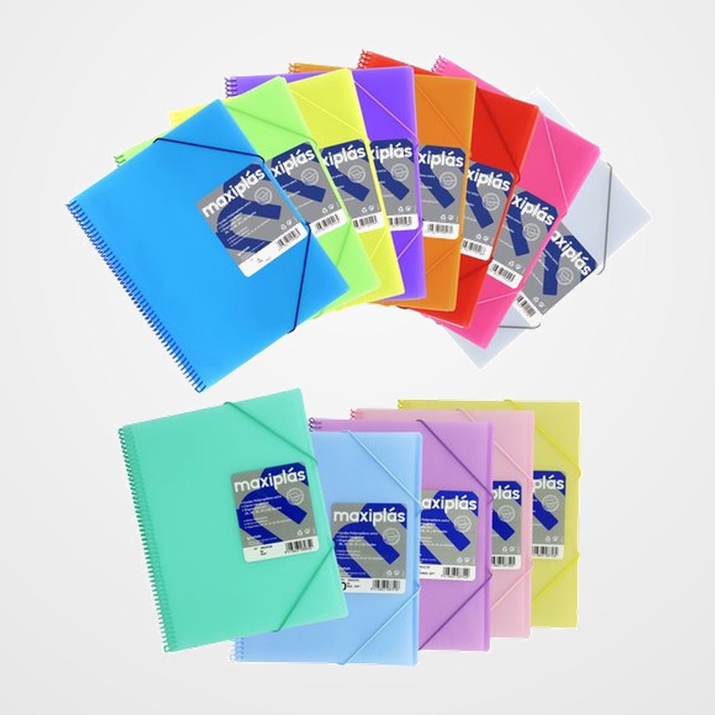 CARPETA FUNDAS (TARIFARIO) GRAFOPLAS ESPIRAL PP RIGIDO MAXIPLAS A4 50 F. AMARILLO SOFT