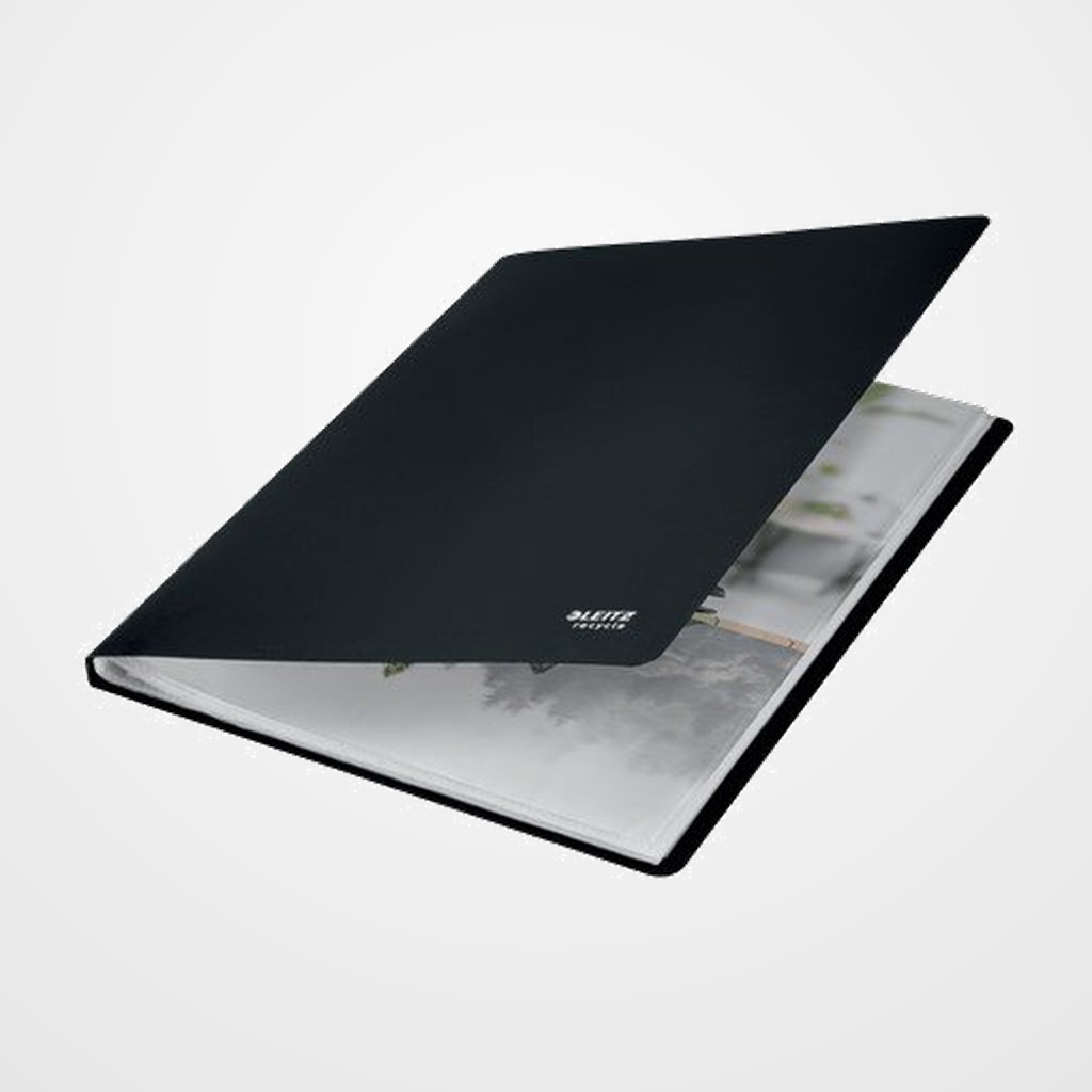 CARPETA FUNDAS (TARIFARIO) LEITZ RECYCLE A4 PP 40 F. NEGRO