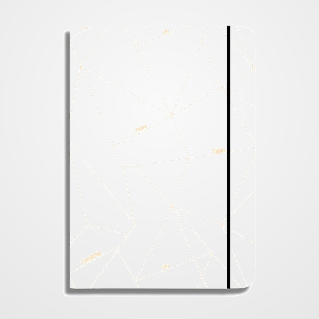 [13802354] AGENDA UNICEF PERPETUA COSIDA tapa EXTRA CON GOMA 200x135 S/V GEOMETRIC WHITE