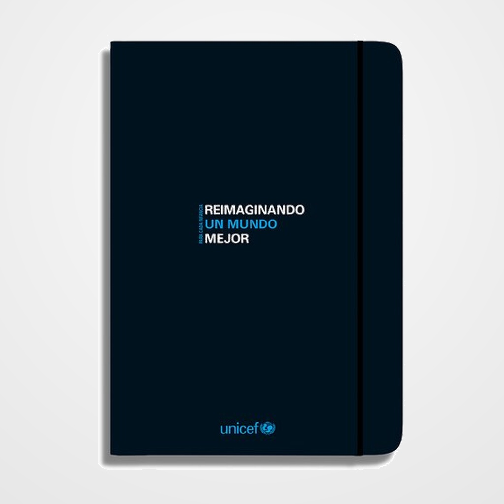[13802356] AGENDA UNICEF PERPETUA COSIDA tapa EXTRA CON GOMA 200x135 S/V UN MUNDO MEJOR