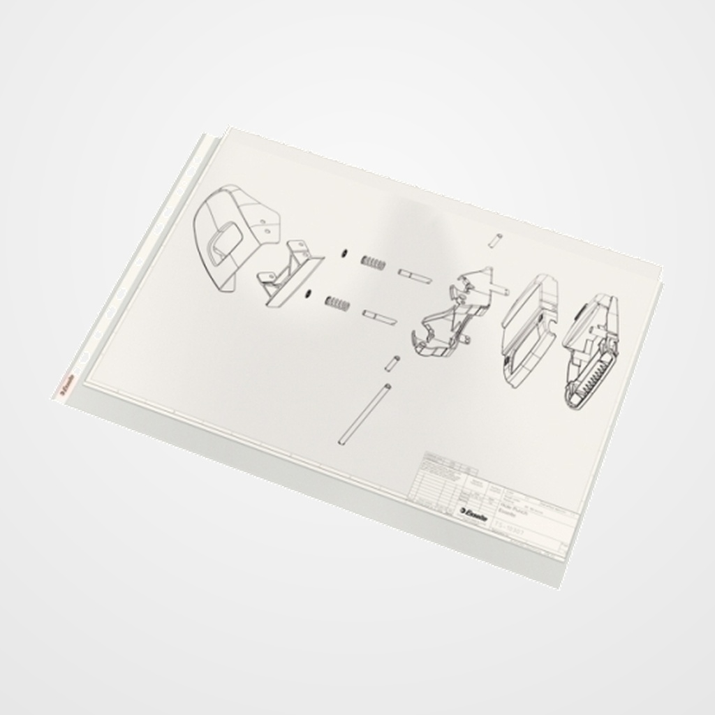 FUNDA MULTITALADRO ESSELTE PP  80µ PL.NJ. A3 APAISADO 11 TAL.RFZO. PAQUETE de 10