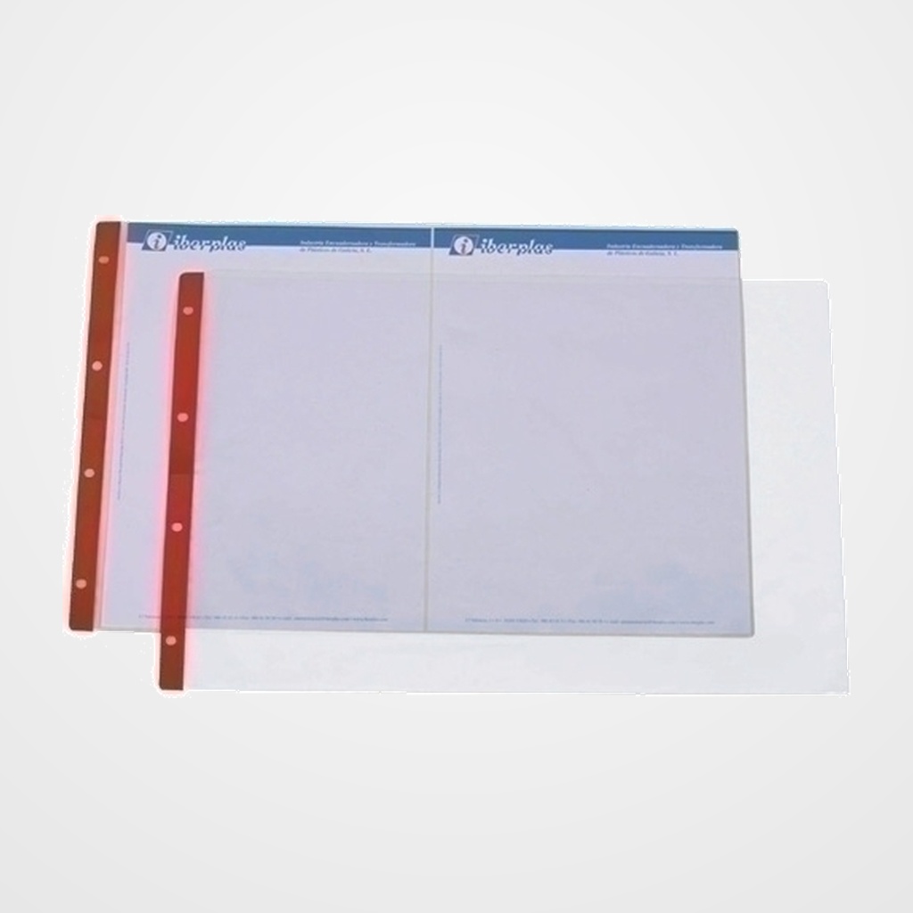 FUNDA IBERPLAS PVC 100µ PL.NJ. A3 APAISADO 4 TAL.RFZO. PAQUETE de 50