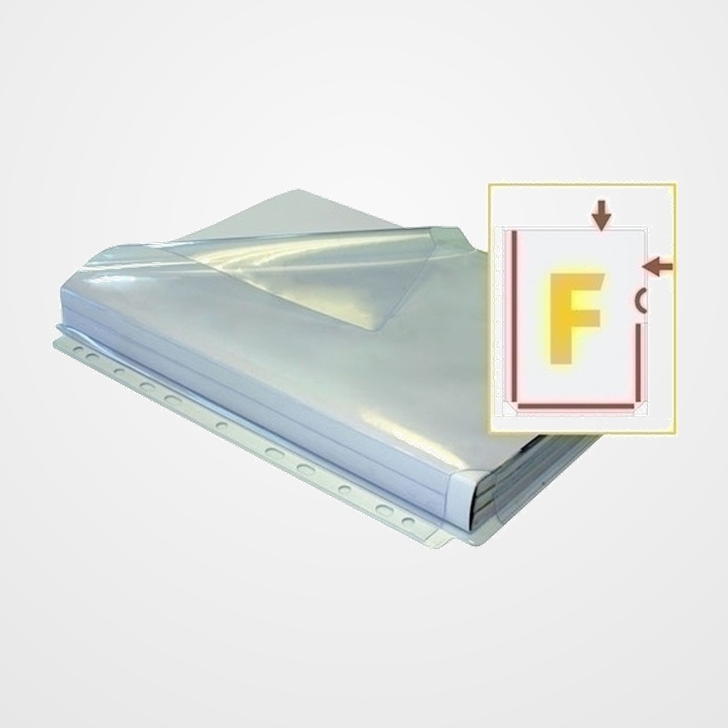 FUNDA MULTITALADRO FUELLE GRAFOPLAS 25mm PVC 180µ A4 11 TAL. F  BOLSA de 5