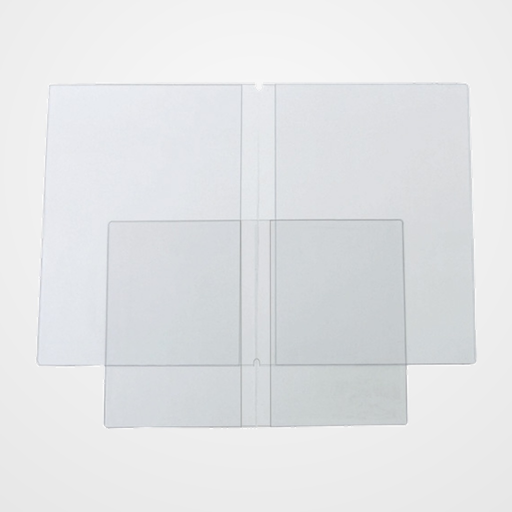 [19801356] FUNDA PORTACARNET IBERPLAS PVC (MENUS) 200µ PL.NJ.DOBLE Fº PAQUETE de 25