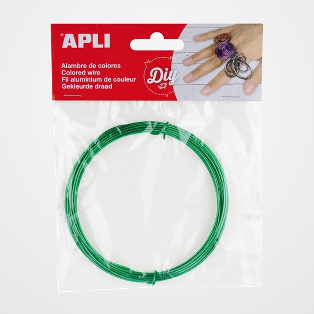[25213019] ALAMBRE APLI ø 1,5 mm. VERDE 5 METROS