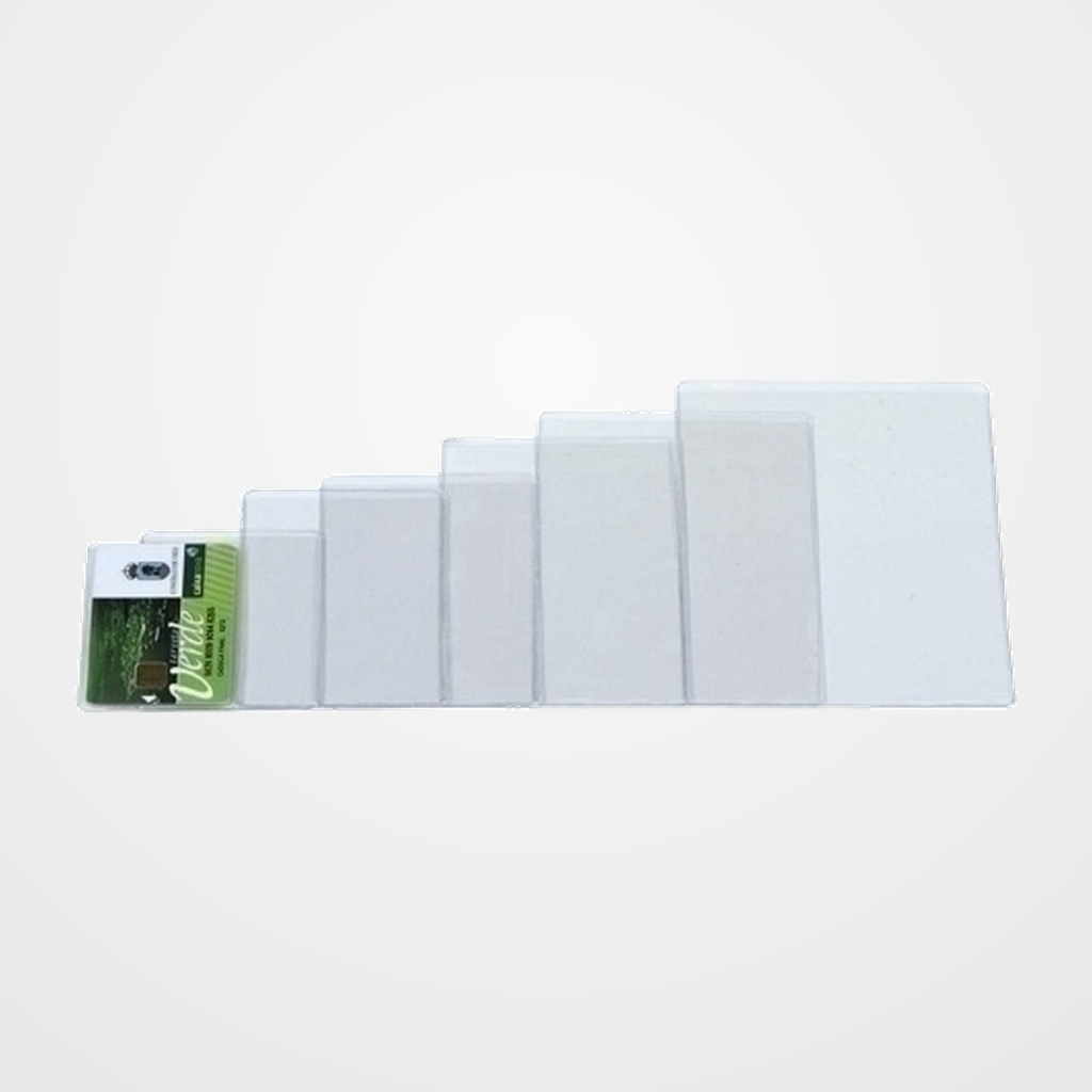 FUNDA PORTACARNET IBERPLAS PVC 150µ REBAJE PL.NJ.60Q 90x140mm PAQUETE de 50