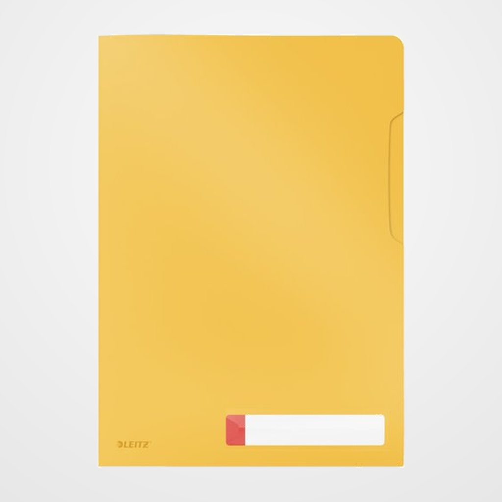 DOSIER ANGULO RECTO LEITZ COSY PP RECICLABLE SEMI OPACO A4 AMARILLO PACK de 3