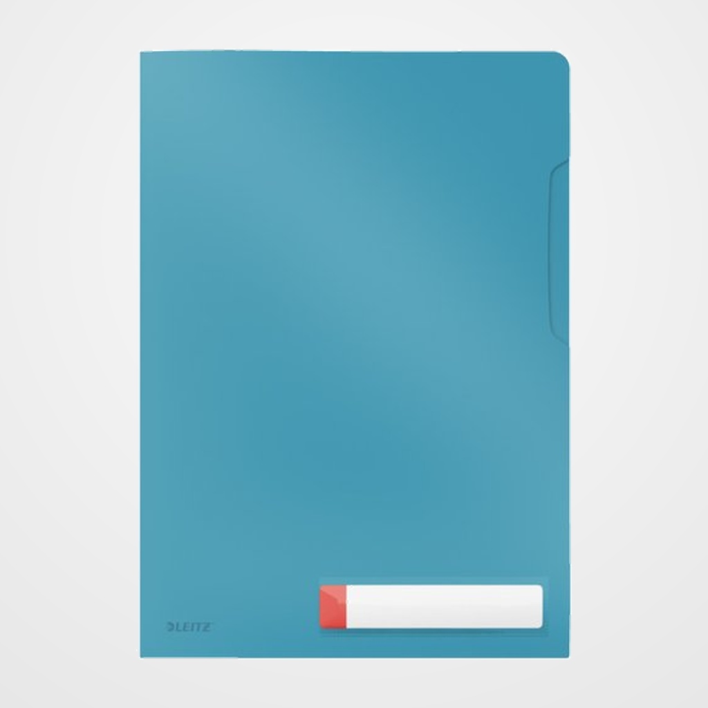 DOSIER ANGULO RECTO LEITZ COSY PP RECICLABLE SEMI OPACO A4 AZUL PACK de 3