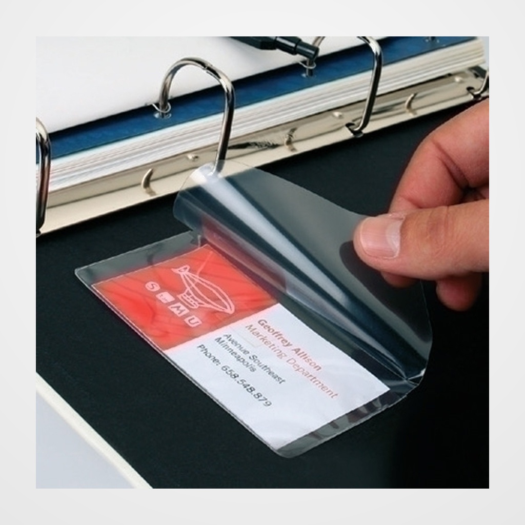 FUNDA ADHESIVA APLI  55x102mm BOLSILLO para ETIQUETAS PAQUETE de 6