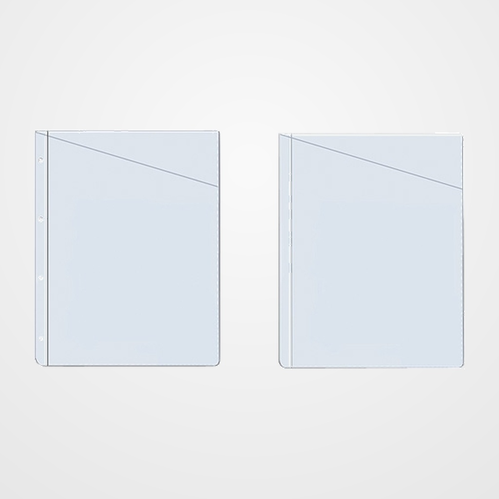 [19801122] FUNDA para PLANOS GRAFOPLAS PVC 100µ A4 CORTE DIAGONAL 11 TAL. PAQUETE de 100