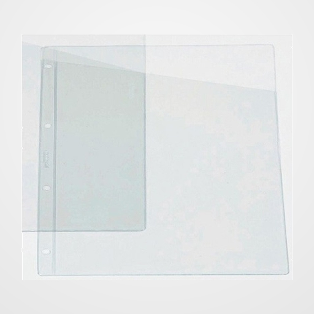 FUNDA para PLANOS IBERPLAS PVC 100µ PL.NJ. A4 CORTE DIAGONAL 4 TAL. PAQUETE de 100 (Medidade la funda 211 x 300 mm y el hueco 192 x 297 mm)