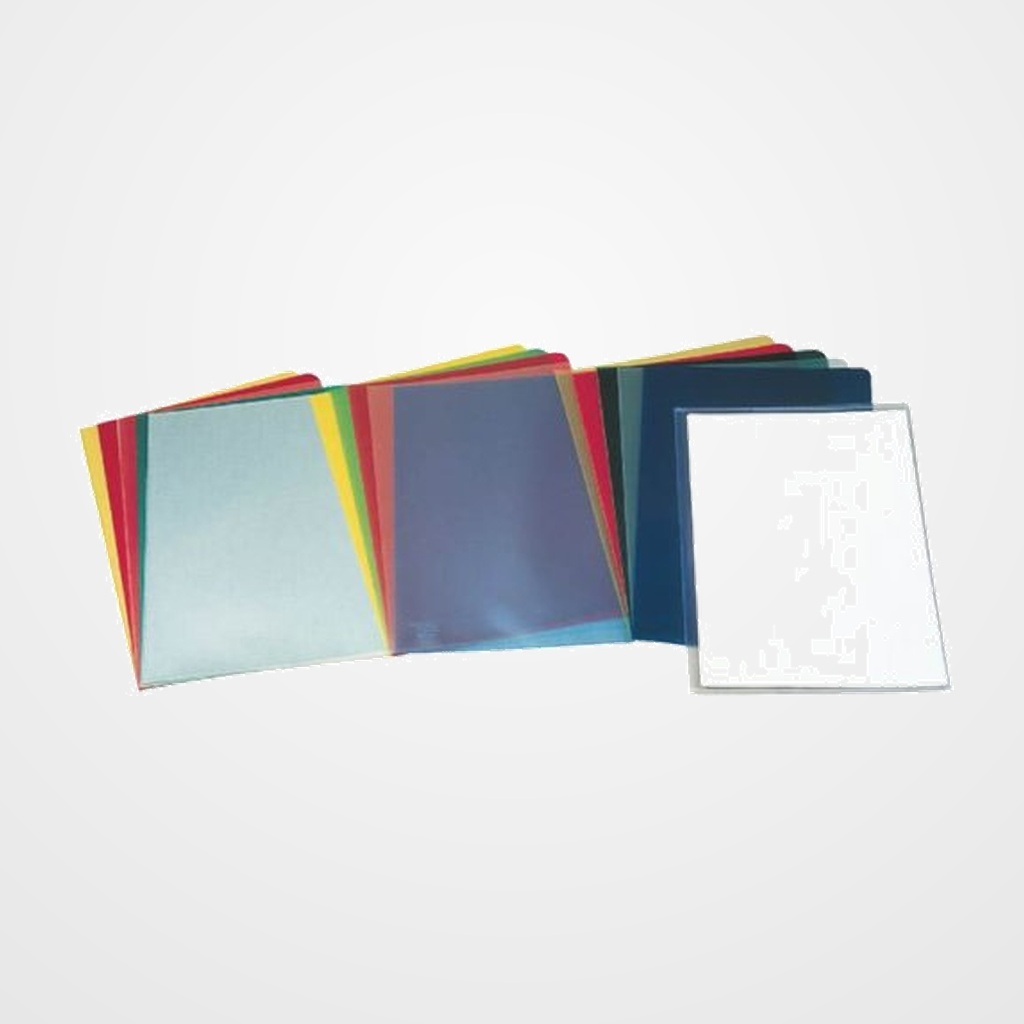 DOSIER ANGULO RECTO ESSELTE PP 110µ Fº PIEL NARANJA TRANSPARENTE PAQUETE de 100