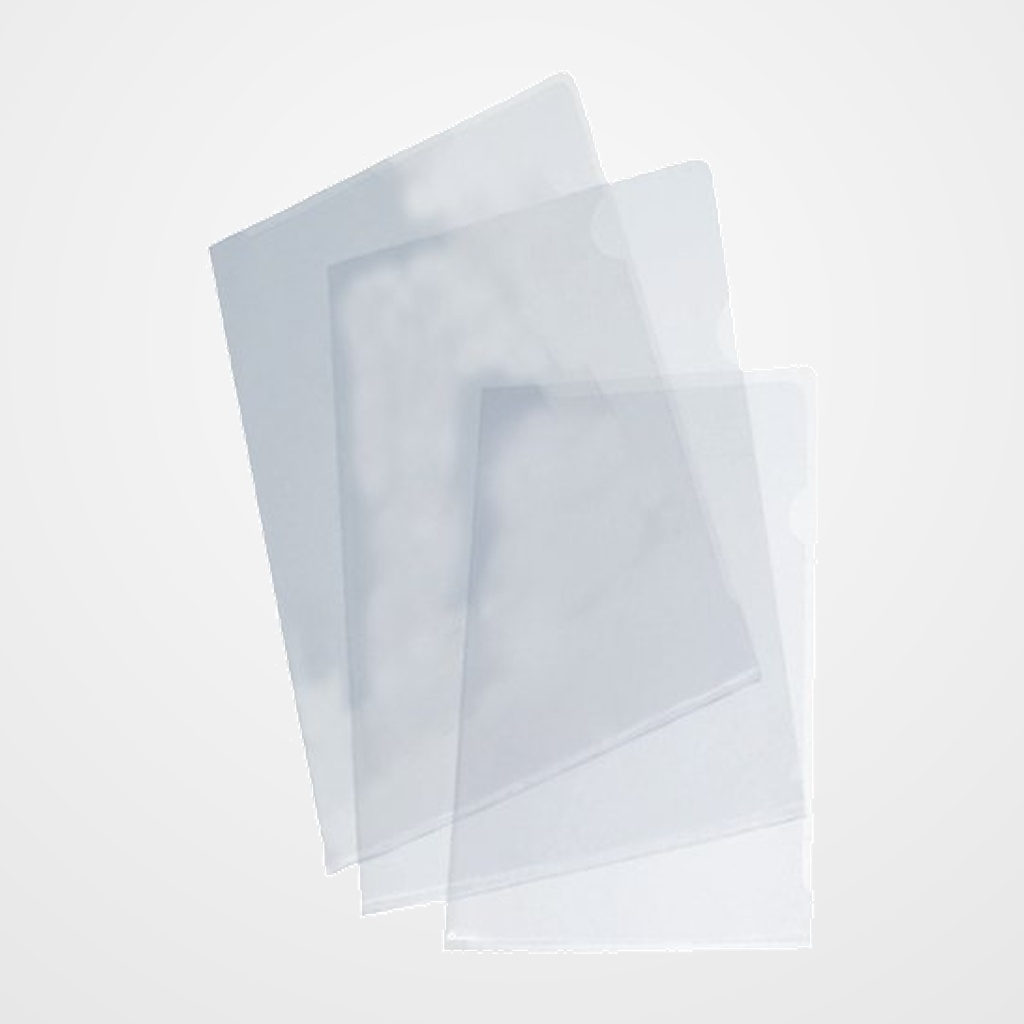 DOSIER ANGULO RECTO GRAFOPLAS PVC 200µ Fº CRISTAL PAQUETE de 50