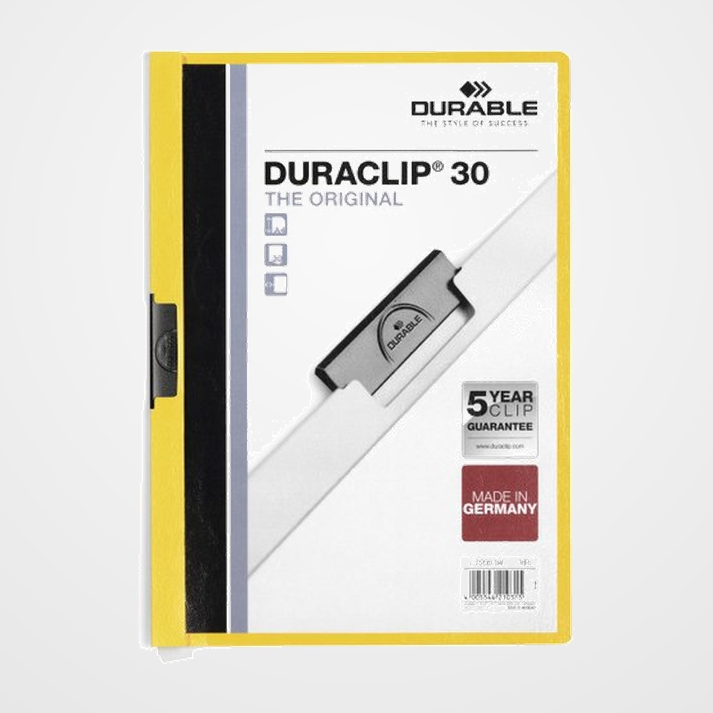 DOSIER CLIP DURACLIP PVC A4 2200 pinza METAL 30h AMARILLO