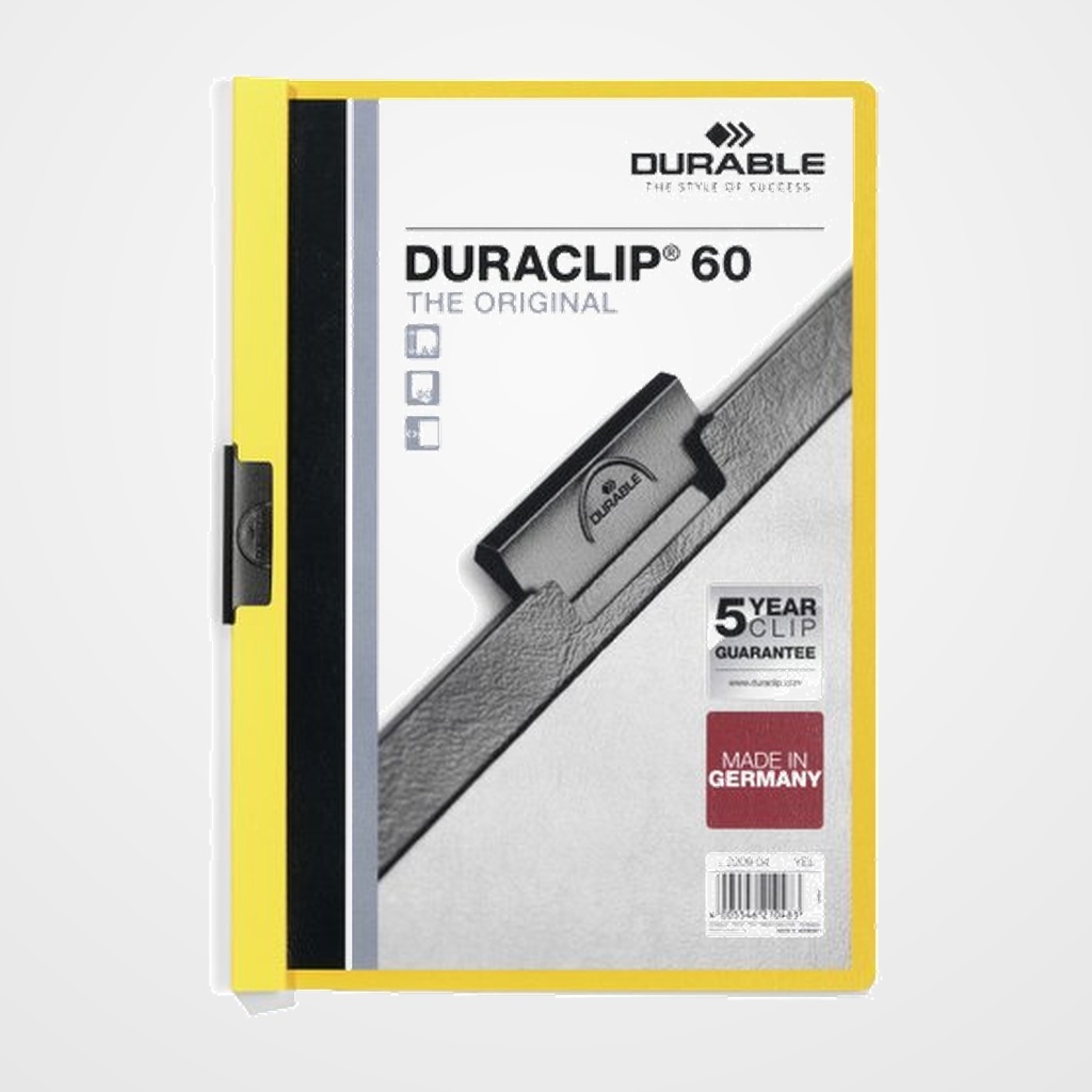 DOSIER CLIP DURACLIP PVC A4 2209 pinza METAL 60h AMARILLO