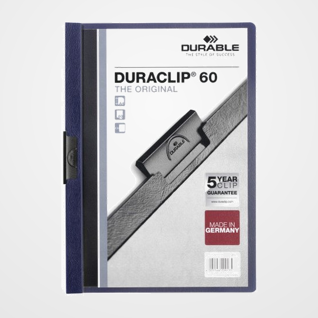 DOSIER CLIP DURACLIP PVC A4 2209 pinza METAL 60h AZUL ANTRACITA