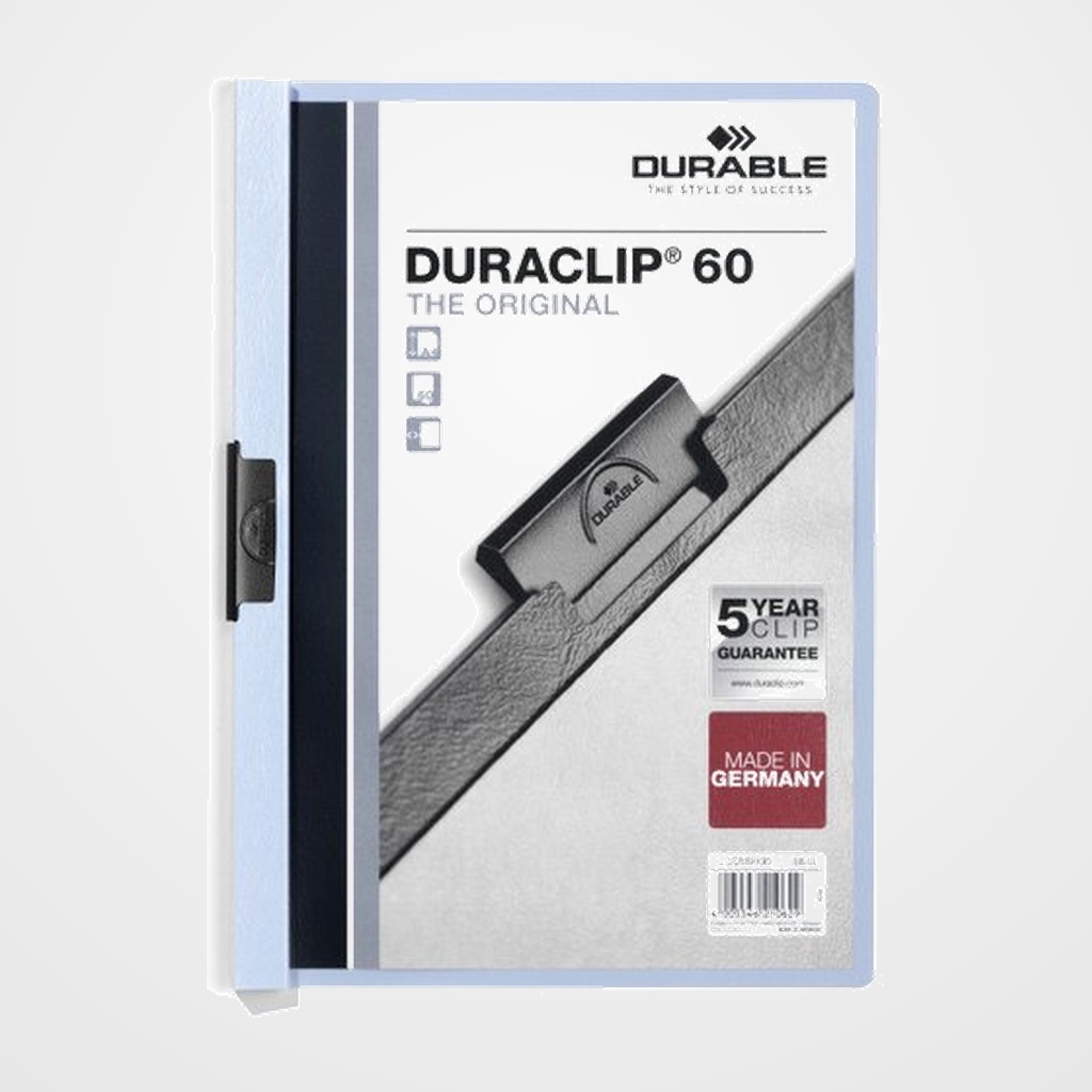 [18001035] DOSIER CLIP DURACLIP PVC A4 2209 pinza METAL 60h AZUL CLARO