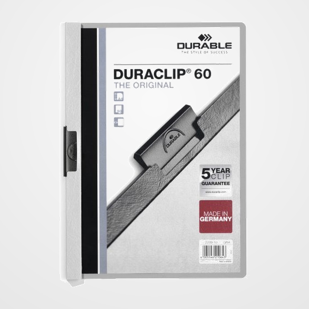 DOSIER CLIP DURACLIP PVC A4 2209 pinza METAL 60h GRIS