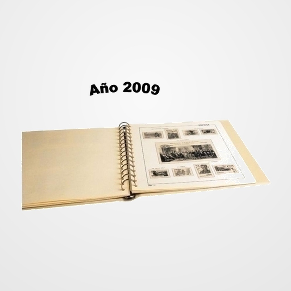 ALBUM de SELLOS PARDO SUPLEMENTO ANUAL ILUSTRADO AÑO 2009