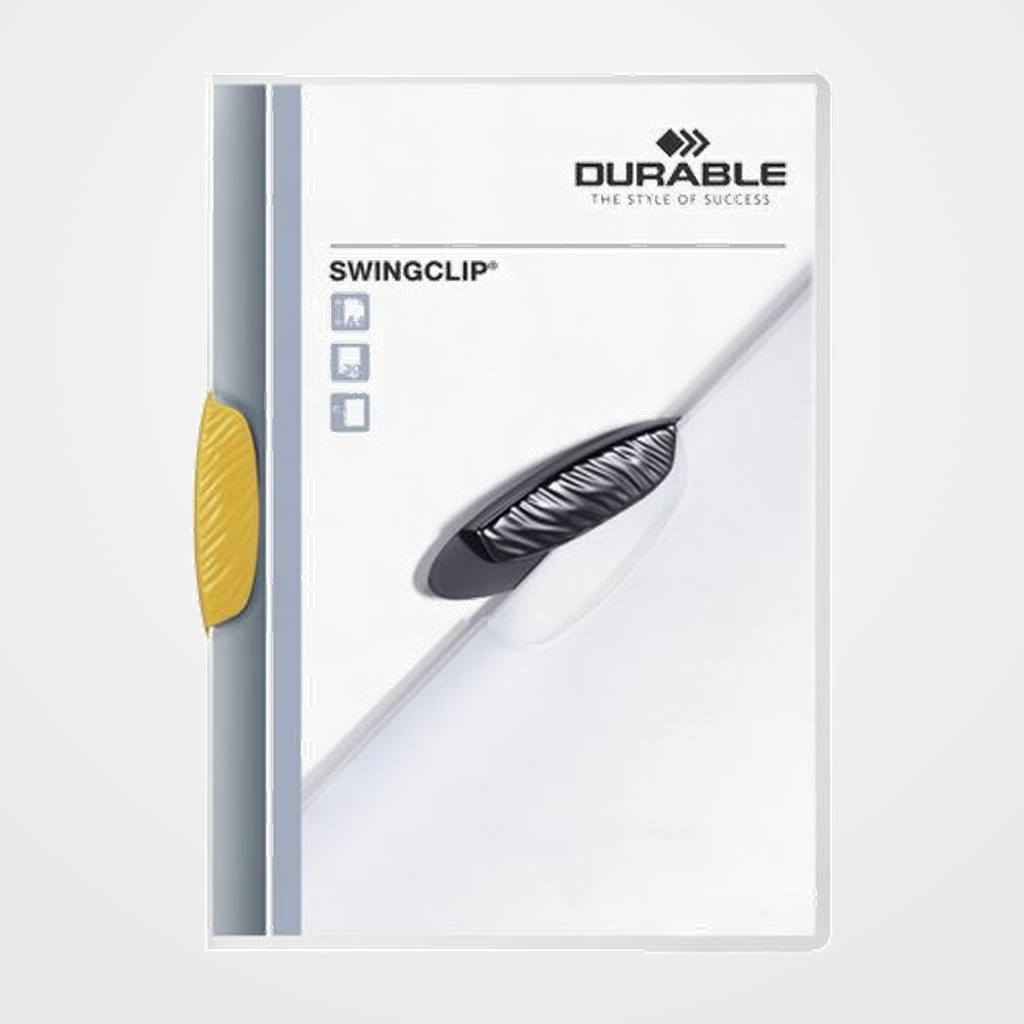 DOSIER CLIP SWINGCLIP PP A4 2260 pinza PLASTICO PIVOT.OPACO 30h AMARILLO