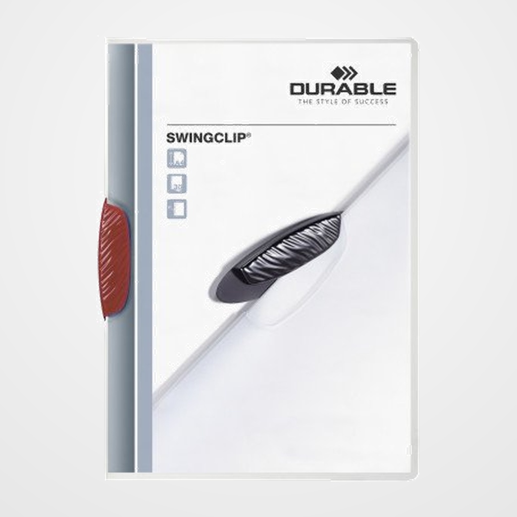DOSIER CLIP SWINGCLIP PP A4 2260 pinza PLASTICO PIVOT.OPACO 30h ROJO