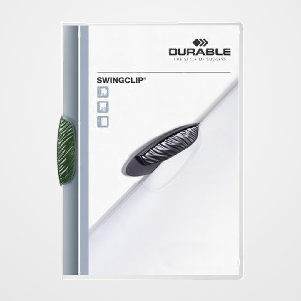 DOSIER CLIP SWINGCLIP PP A4 2260 pinza PLASTICO PIVOT.OPACO 30h VERDE