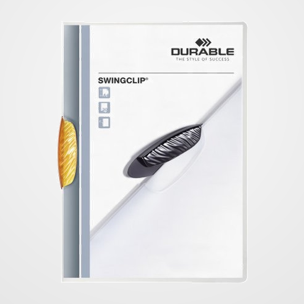 DOSIER CLIP SWINGCLIP PP A4 2260 pinza PLASTICO PIVOT.TRANSL.30h NARANJA