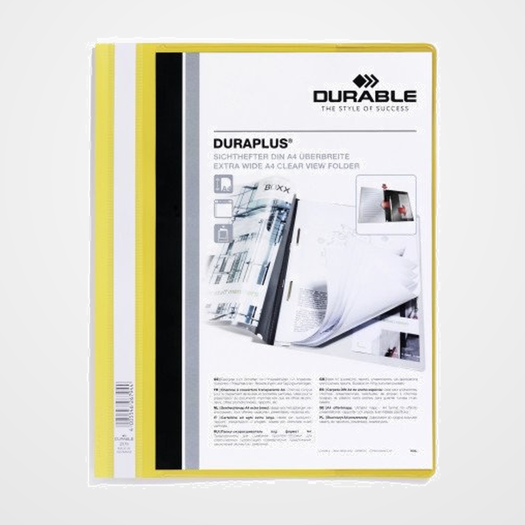 DOSIER FASTENER DURABLE DURAPLUS 2579 A4 AMARILLO