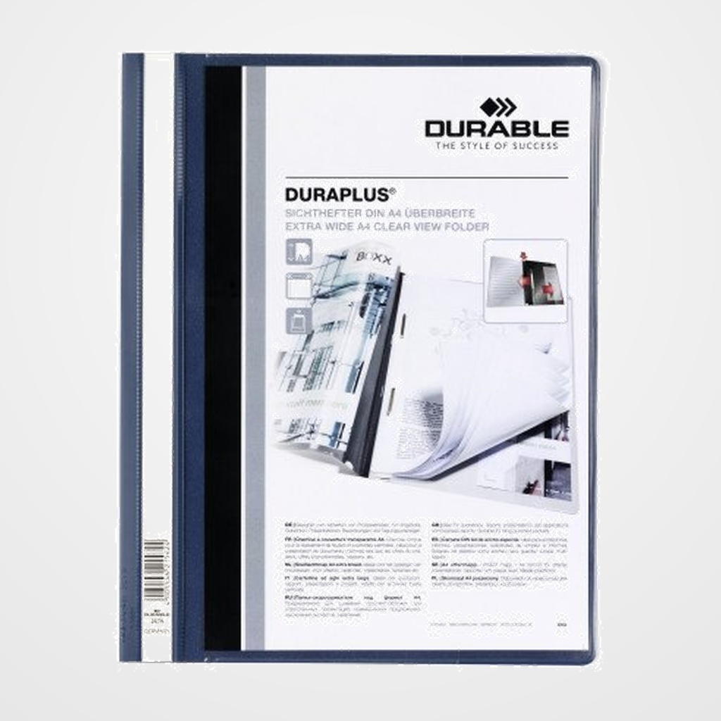 DOSIER FASTENER DURABLE DURAPLUS 2579 A4 AZUL OSCURO