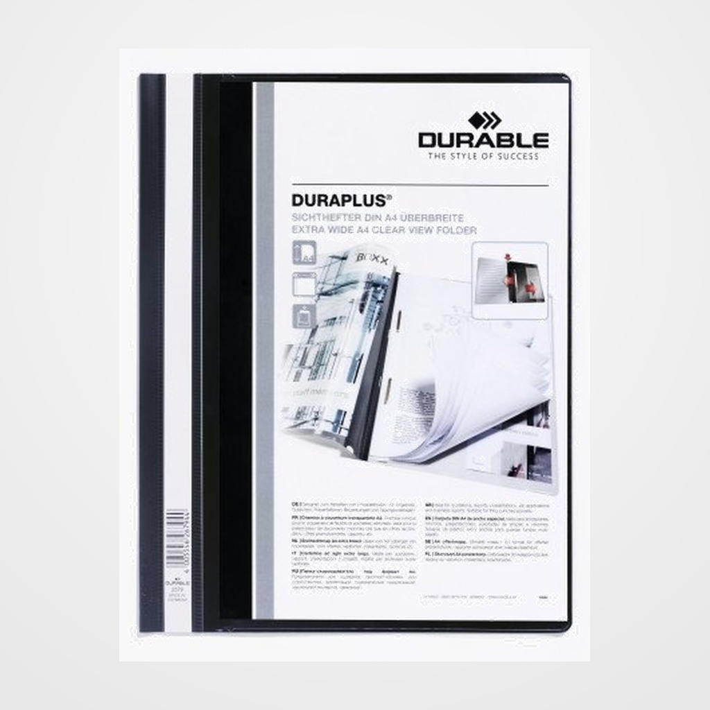 DOSIER FASTENER DURABLE DURAPLUS 2579 A4 NEGRO